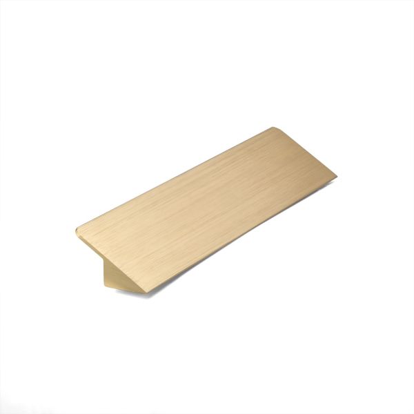 Brush Gold Aluminum Drawer Hidden Pull Handles 150mm For Kitchen Cabinet