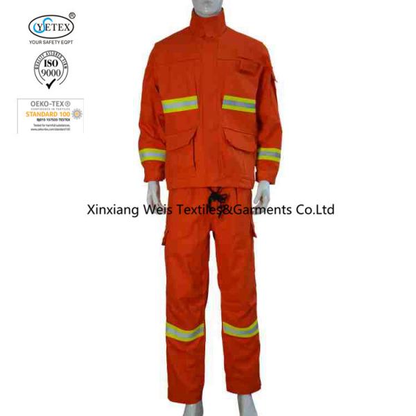 Buy cheap Orange 100 Cotton Forest FR Fire Fighting Suits EN11612 from wholesalers
