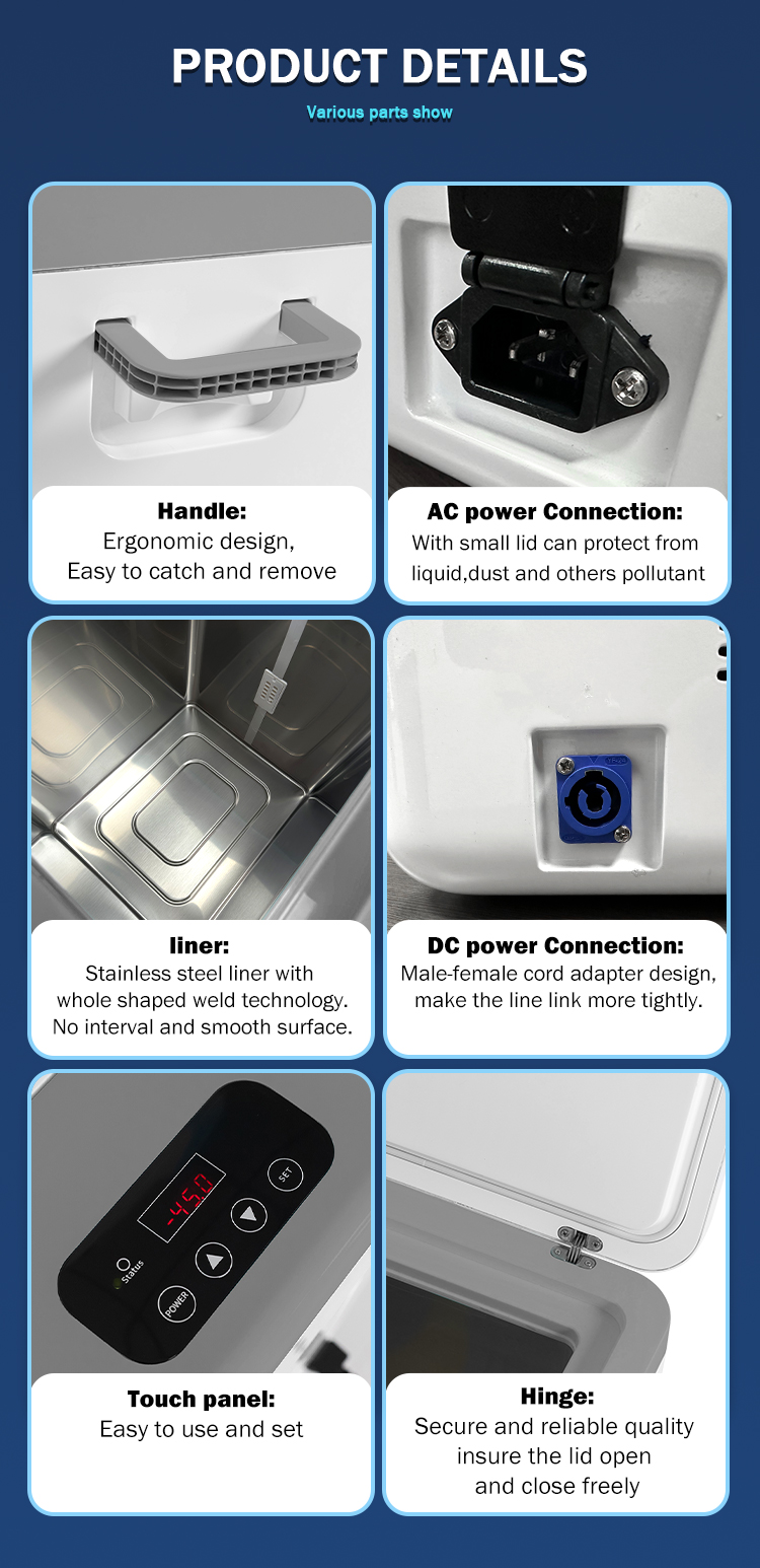 Refport Portable Freezer Keep Your Food Fresh Anywhere with 12V/24V DC and 110-240V AC