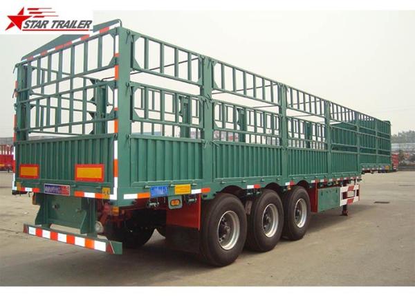 Buy cheap Q345 Carbon Steel Dropside Tipping Trailer , Roof Opened Drop Side Trailer from wholesalers