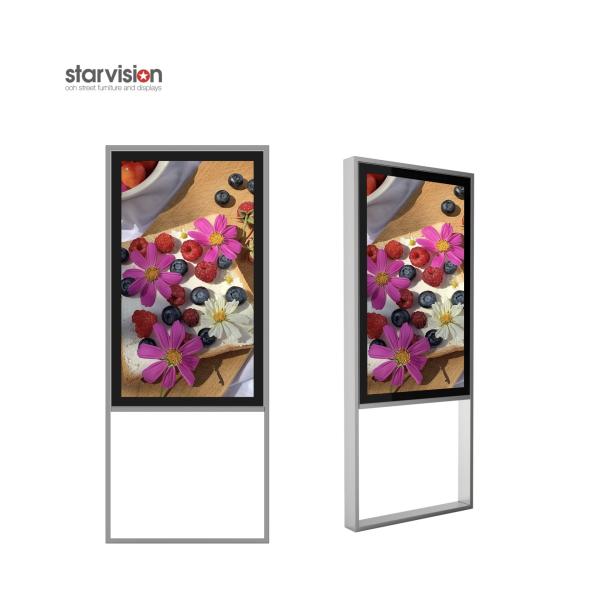 Buy cheap Aluminum Profile Freestanding Digital Signage 500nits 65" AR Coating from wholesalers