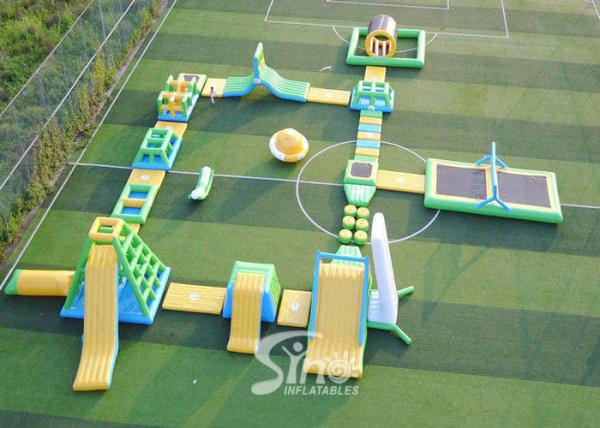 Buy cheap 30x28m giant inflatable floating water island for summer water parties use from wholesalers