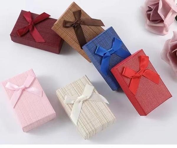 Buy cheap Luxury Jewelry Embossing Cardboard Gift Packaging Box With Ribbon from wholesalers