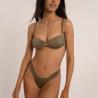 Buy cheap Fashion Swimming Suits Bikini Flash Fabric Gathered Sexy Swimwear For Women Low Key from wholesalers