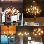 Deer horn chandelier for Coffee Shop Bedroom Living room Lighting Fixtures (WH