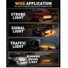 Buy cheap Emergency Strobe Light Strips Running Board Safety Warning Flashing Light Amber White Flexible Hazard Light for Trucks from wholesalers