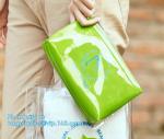 grip slider bags, Stand Up Cosmetic Pouch with Slider Zipper Closure, PVC HEAT