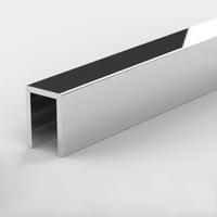 Buy cheap 304 316 Brushed Stainless Steel Tile Trim 10mm U Shape Mirror product