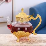 600ml Borosilicate Vintage Heat Resistant Glass Teapot