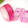 Buy cheap 22mm Purple Printed Sheer Ribbon For Valentine ' S Day Wear Resistant from wholesalers