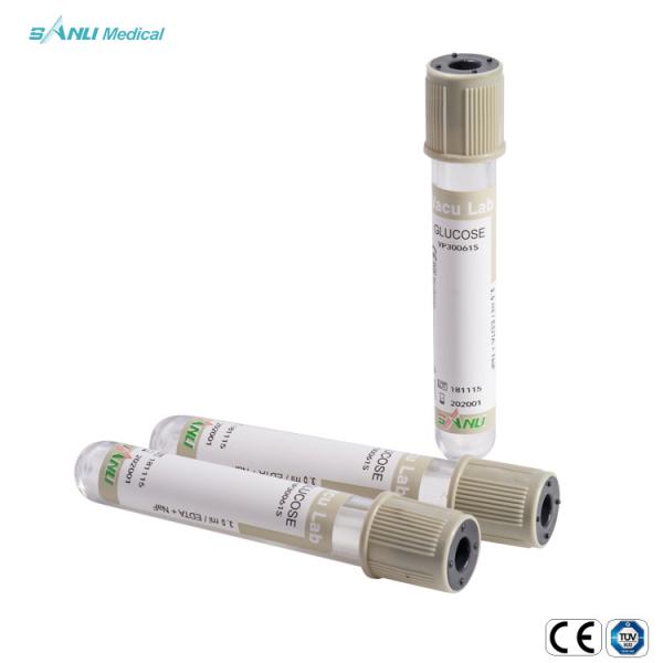Buy cheap SANLI 3ml Glucose Test Tube Sodium Fluoride Blood Sugar Sample Collection Tube from wholesalers