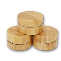 Buy cheap 10gs Empty Round Cosmetic Packaging Bamboo Make up Eye Shadow Inner Aluminium product