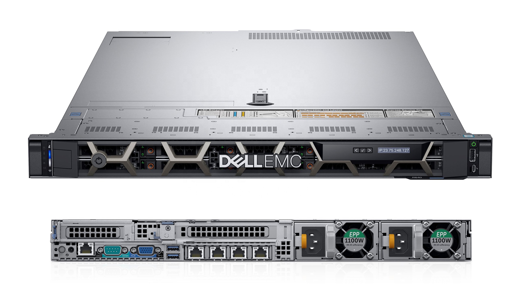 750W Power Supply and One 1GbE Port R640 Server 8*2.5/6240R*2/64G*16/960G SAS*2/H730P