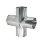 Stainless Steel 316 304 Cylindrical Head Code 4 Way Cross Pipe Fitting for