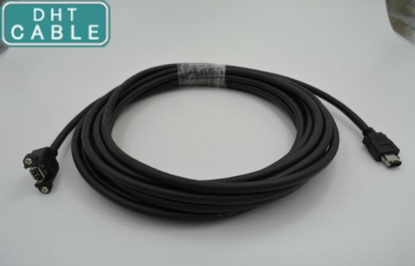 Buy cheap 6 Pin Cover Panel Mount 1394 Firewire Cable 1394A Male To 1394A Female With Screw Lock from wholesalers