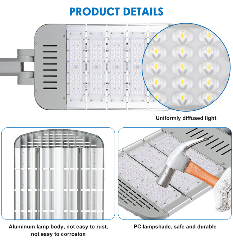 50W 100W 150W 200W 250W Pole Mounted Solar Street Lights Oem Odm