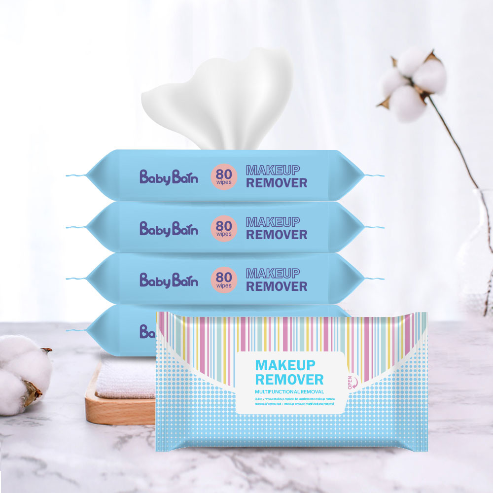 Spunlace Nonwoven Gently Cleans Face Skin Coverless Adult Disposable Wipes