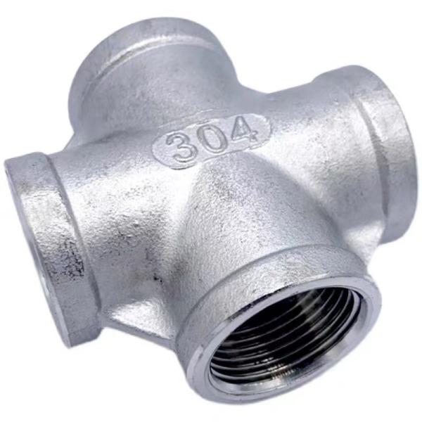 Buy cheap Stainless Steel 3/4" Female 4 Way Cross Cast Pipe Fitting Coupling for Connection from wholesalers