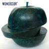 Buy cheap Large outdoor garden metal decoration abstract apple Bronze sculpture from wholesalers