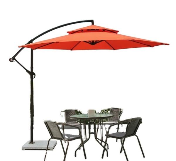 Buy cheap 2.5m Double Canopy Umbrella Cantilever Garden Parasols Sun Protection from wholesalers