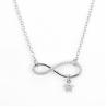 Buy cheap Round CZ Pendant Necklace 45cm Chain Length Sterling Silver Jewelry Accessory from wholesalers