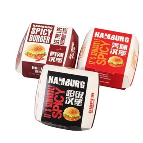 Buy cheap Colorful Fast Food Box Cardpaper Material With Custom Printed Logo from wholesalers