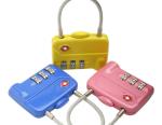 Cable zinc alloy TSA travel lock& Fashion Design yellow Tsa Luggage Lock& 80g