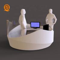 Buy cheap Solid Surface Round Airport Reception Desk Counter product