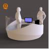 Buy cheap Solid Surface Round Airport Reception Desk Counter from wholesalers