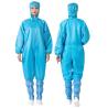 Buy cheap Conductive Fiber Anti Static Overall ESD Unisex Overcoat Cleanroom Suit from wholesalers