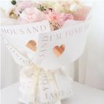 DIY Handmade Gifts Mutiple Color Gold Stamping True Heart Flower Wrapping Paper
