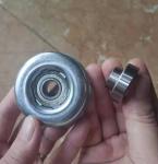 Small Flanged Stamped Ball Conveyor Roller Bearings 6001 ZZ