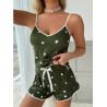 Buy cheap Spring Summer Sexy Bodysuit Lingerie Satin Ice Silk Strapped Printed Split Casual Nightwear from wholesalers
