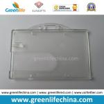 Office Need Transparent Clear Plastic Rigid Horizontal Badge Holder
