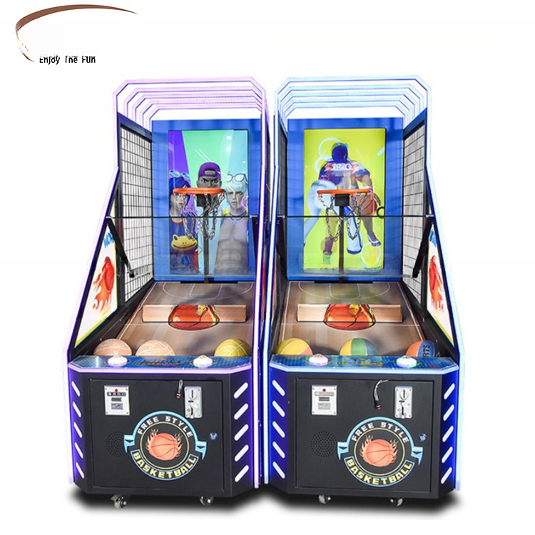 Customized Coin Operated Basketball Machine Basketball Shooting Arcade Machine Enjoyable