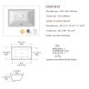 Buy cheap Glazed Ada Bathroom Sink Easy For Undercounter Installation Rectangle Shape Wash Basin from wholesalers