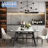 Buy cheap Household Minimalist Marble Dining Table Telescopic Round Anti Collision from wholesalers