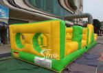 Yellow Outdoor Sports Inflatable Obstacle Course For Kids And Adults