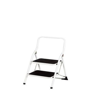 Buy cheap Domestic Foldable Carbon Steel Hand Truck White Square 2 Step Folding Ladder from wholesalers