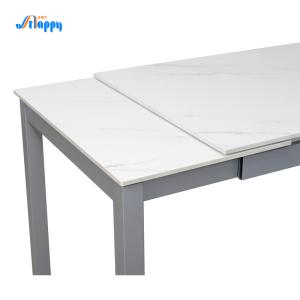 Wholesale 1400mm Length Modern Extendable Dining Table Customizable With Iron Leg from china suppliers