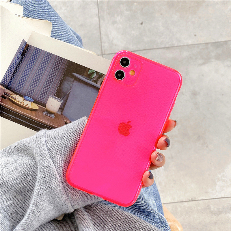 Tpu Florescent Shockproof Mobile Phone Covers For Iphone 6 7 8 X 11 12 Pro Max