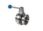Threaded X Nut Butterfly Stainless Steel Sanitary Valves DIN 304 316L Low