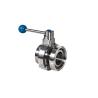 Buy cheap Threaded X Nut Butterfly Stainless Steel Sanitary Valves DIN 304 316L Low Pressure Losing from wholesalers