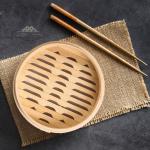 Round Pastry Wooden Cooking Utensils Handmade Bamboo Food Steamer