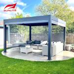 All Stainless Steel Post Of Motorized Waterproof Outdoor Garden Pergola With