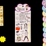 Pressure Sensitive Cartoon Sticker Sheet Cold Transfer For Can Metal Package