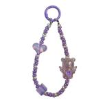 Luxury Phone Chain Strap Flash Diamond Crystal Strawberry Cell Phone Beaded