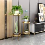 Rustproof Round 80cm Height Two Layer Plant Stand