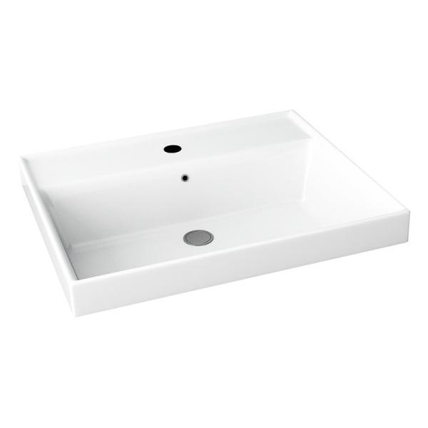 Buy cheap Countertop Basin Ceramic White Glazed Rectangular Wash Basins Bathroom Hotel Toilets WC from wholesalers