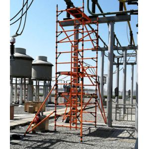 GRP Fibreglass Scaffold Towers Anti Oxidation Narrow Mobile Scaffold Tower